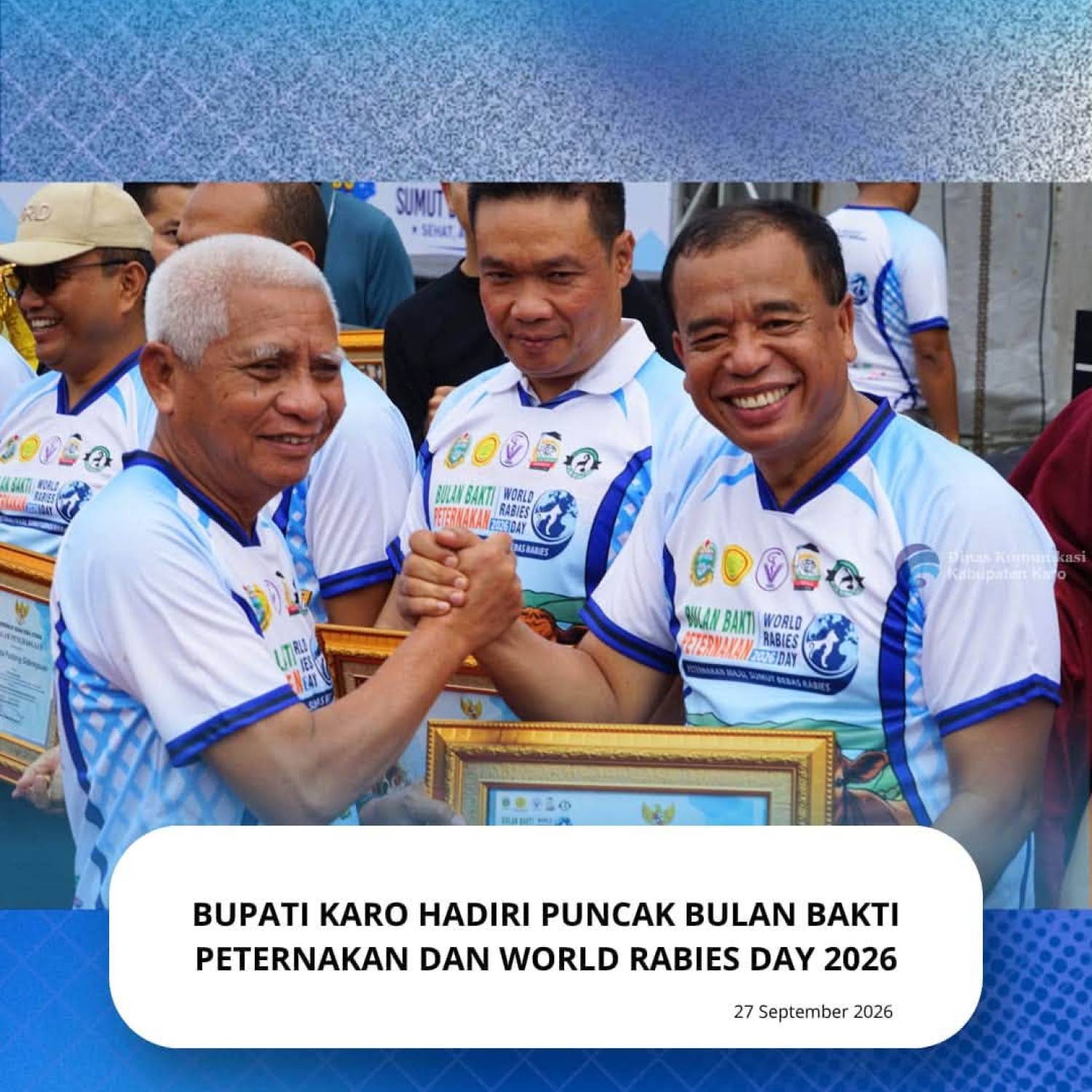 Bupati Karo Hadiri Puncak Bulan Bakti Peternakan dan World Rabies Day 2026