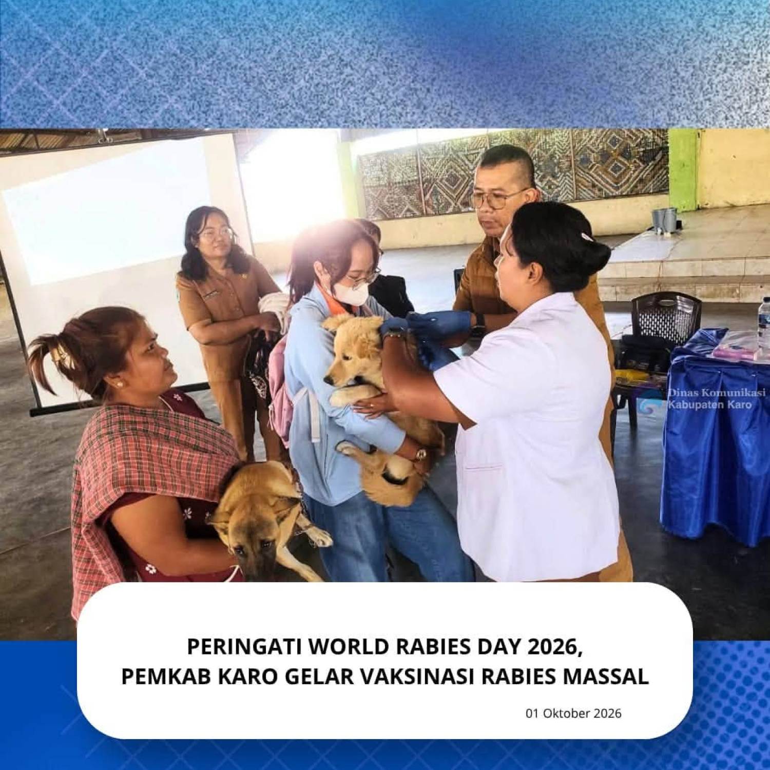 Peringati World Rabies Day 2026, Pemkab Karo Gelar Vaksinasi Rabies Massal