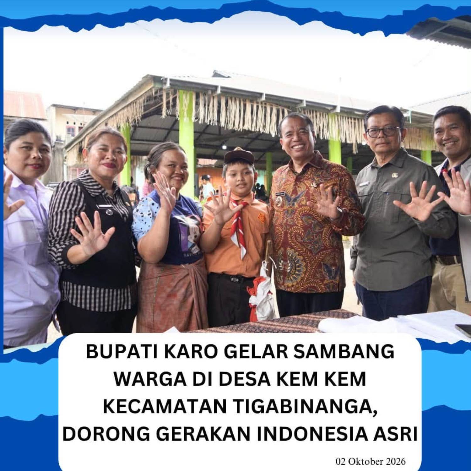 Bupati Karo Gelar Sambang Warga di Desa Kem Kem Kecamatan Tigabinanga, Dorong Gerakan Indonesia ASRI