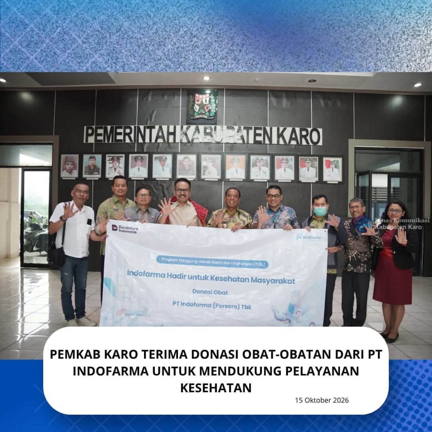 Pemkab Karo Terima Donasi Obat-obatan dari PT Indofarma untuk Mendukung Pelayanan Kesehatan