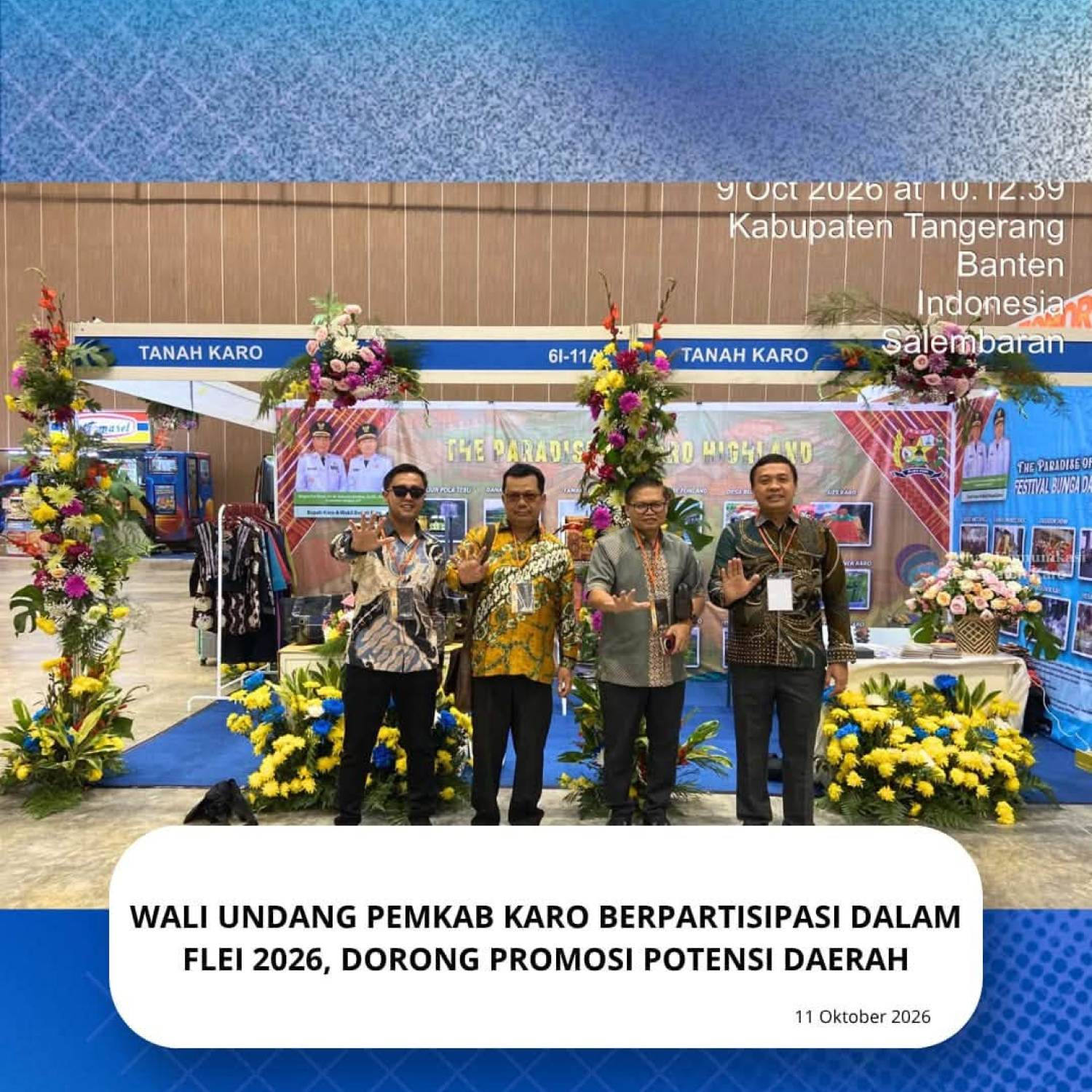 WALI Undang Pemkab Karo Berpartisipasi dalam FLEI 2026, Dorong Promosi Potensi Daerah
