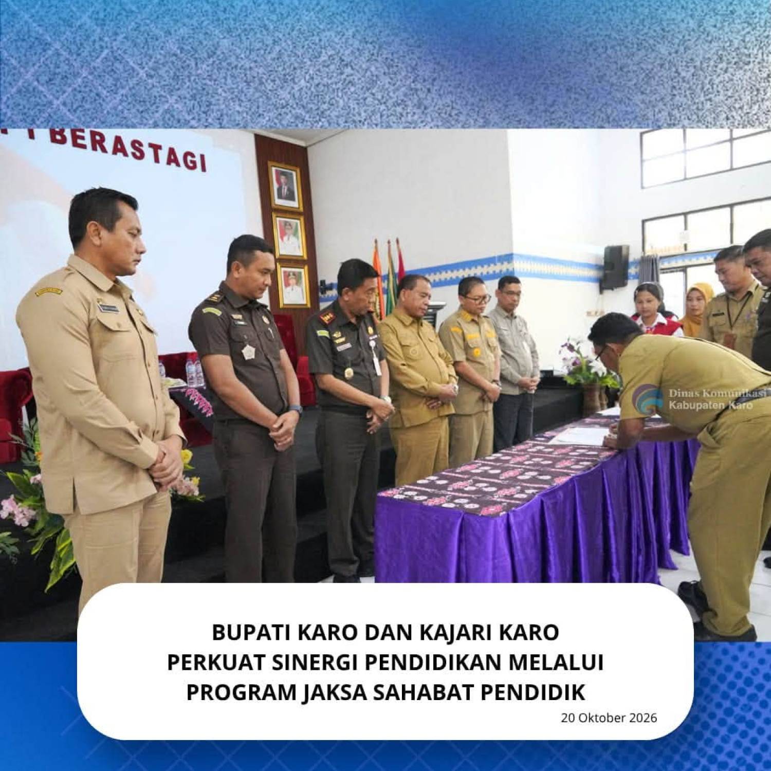 Bupati Karo dan Kajari Perkuat Sinergi Pendidikan melalui Program Jaksa Sahabat Pendidik
